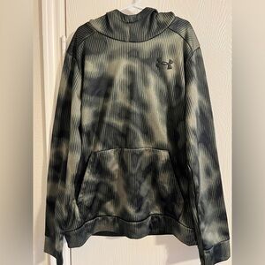 Under Armour Boy’s Green and Black Patterned Hooded Sweatshirt